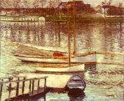 Gustave Caillebotte, Voiliers au Mouillage sur la Seine